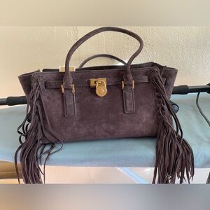 Michael Kors Moderne Suede Small Hamilton Fringe